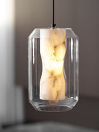 Alabaster Glass Cylinder Pendant Light – product view 33