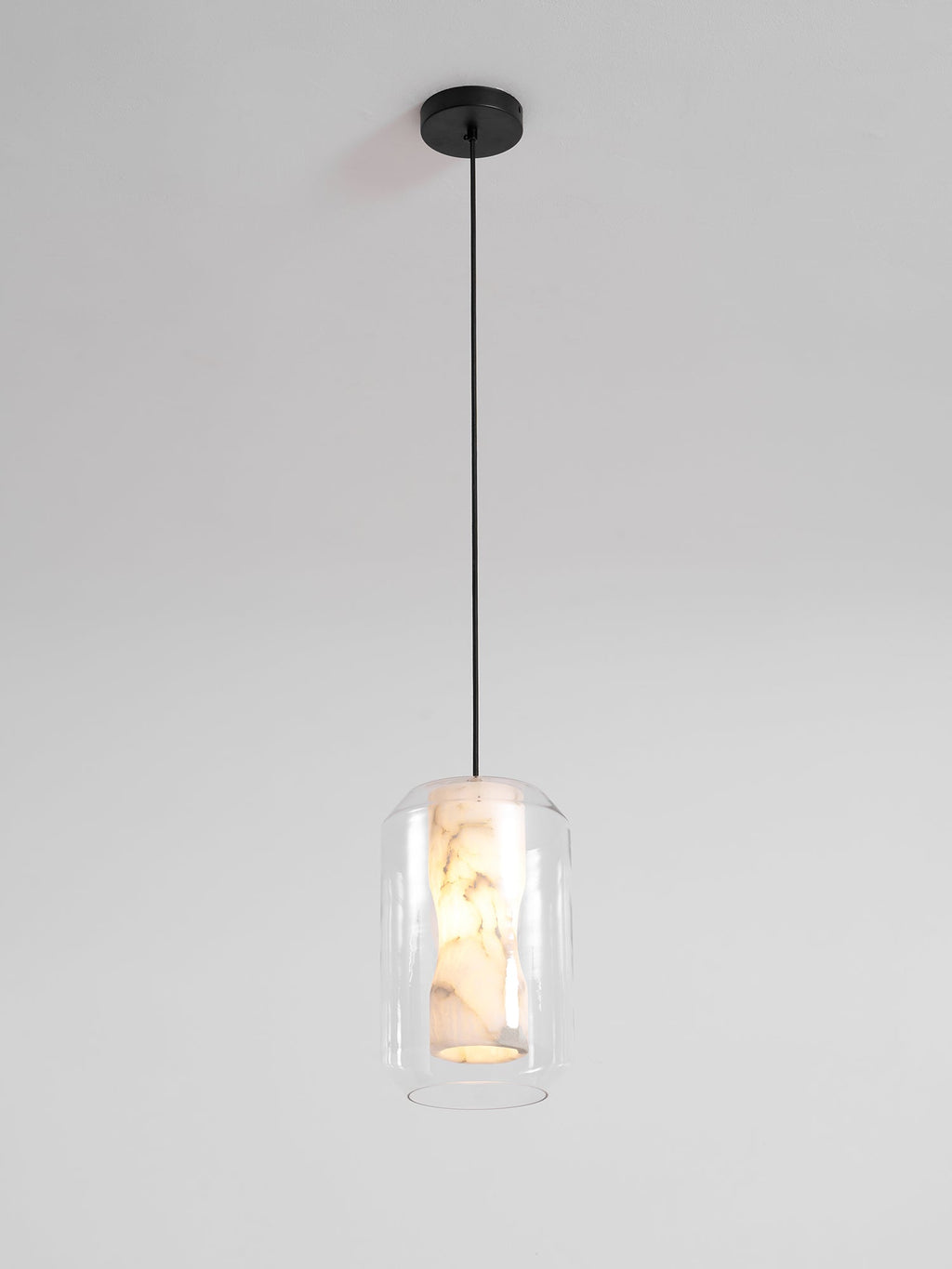 Alabaster Glass Cylinder Pendant Light – product view 36