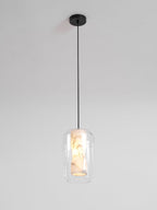 Alabaster Glass Cylinder Pendant Light – product view 36