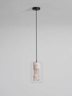 Alabaster Glass Cylinder Pendant Light – product view 37