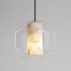 Alabaster Glass Cylinder Pendant Light – product view 43