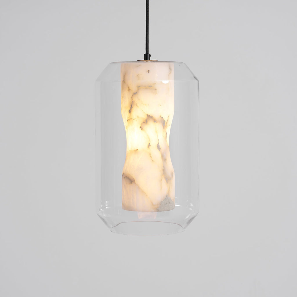 Alabaster Glass Cylinder Pendant Light – product view 44