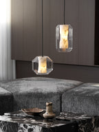 Alabaster Glass Cylinder Pendant Light – product view 45