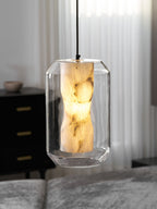Alabaster Glass Cylinder Pendant Light – product view 52