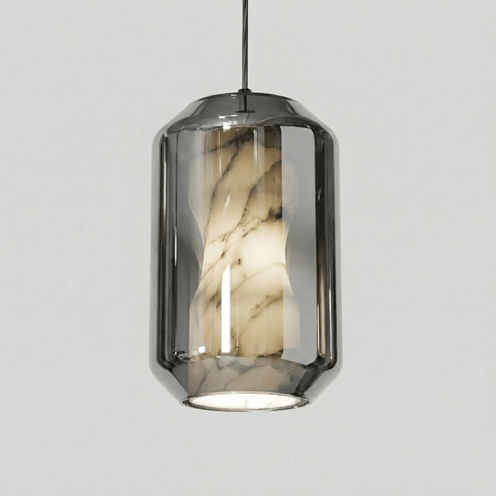Alabaster Glass Cylinder Pendant Light – product view 56