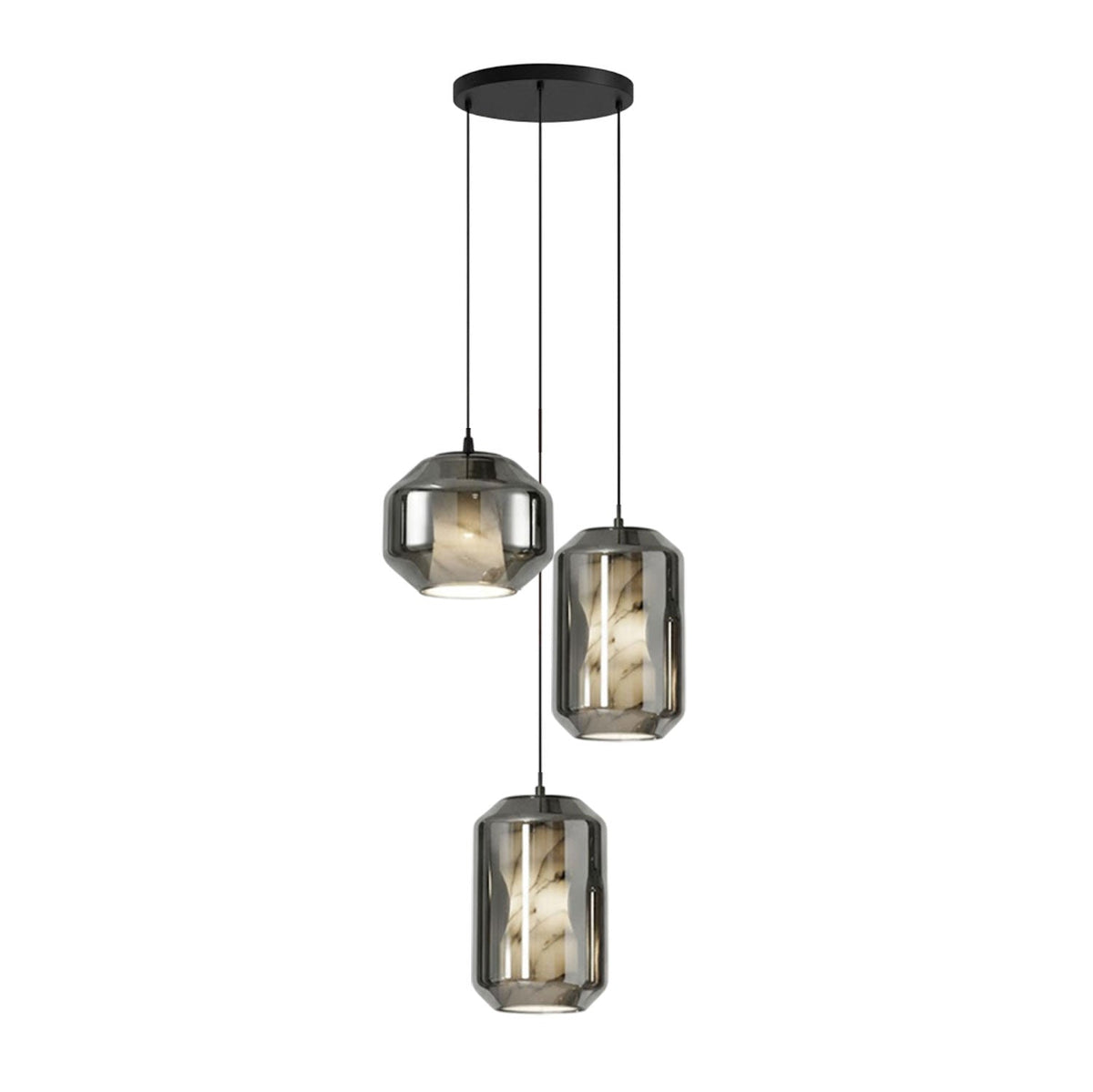 Alabaster Glass Cylinder Pendant Light – product view 60