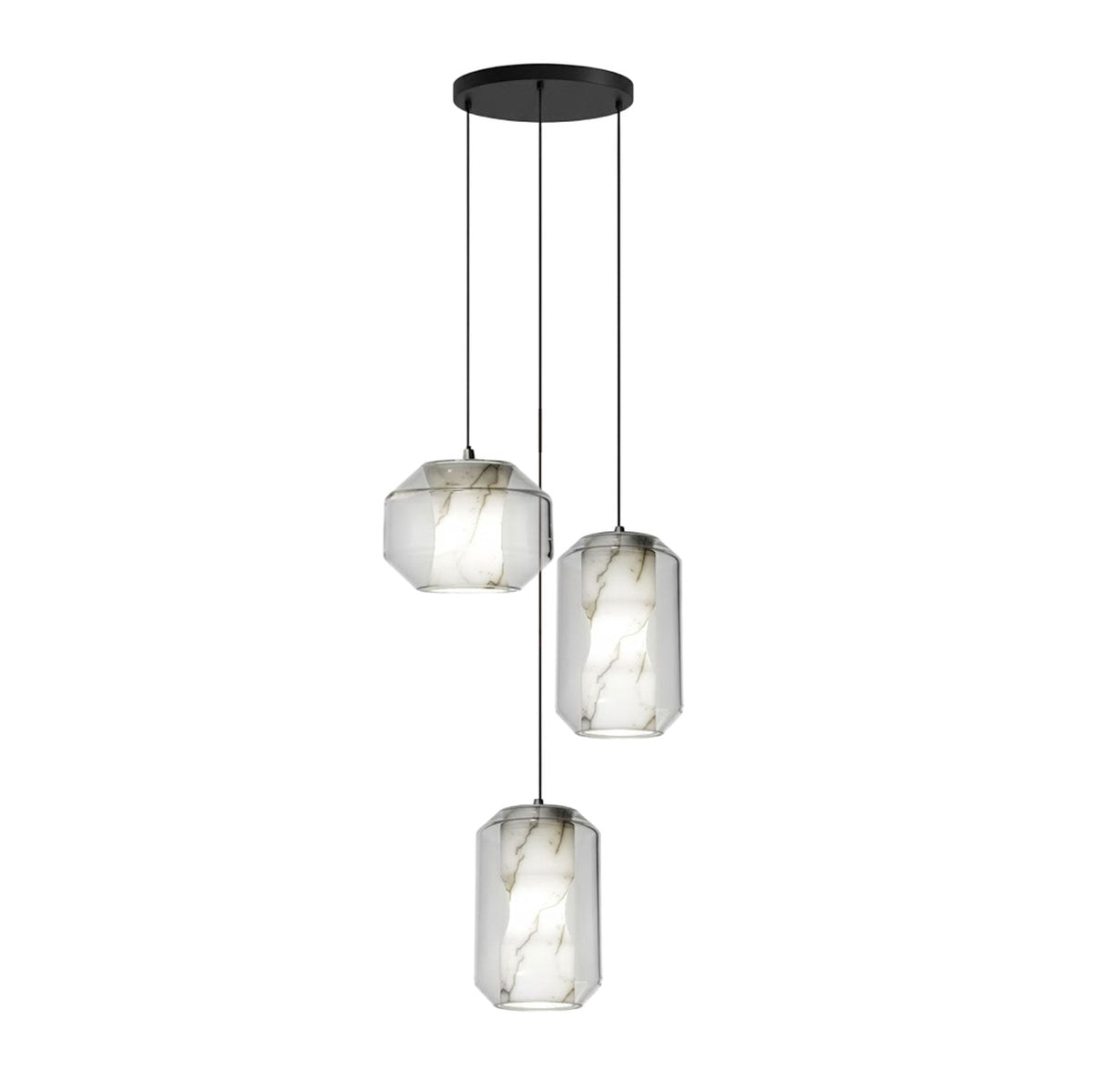 Alabaster Glass Cylinder Pendant Light – product view 65