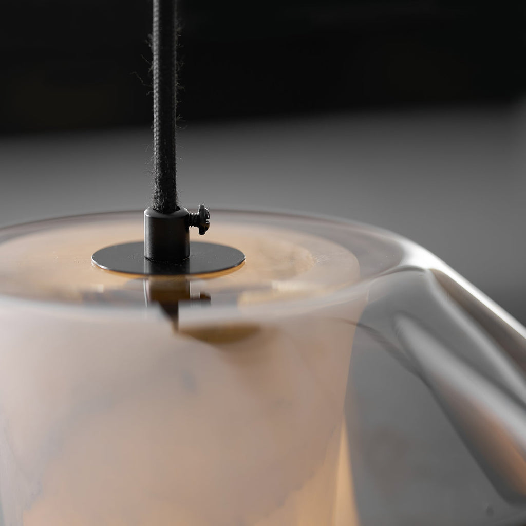 Alabaster Glass Cylinder Pendant Light – product view 80