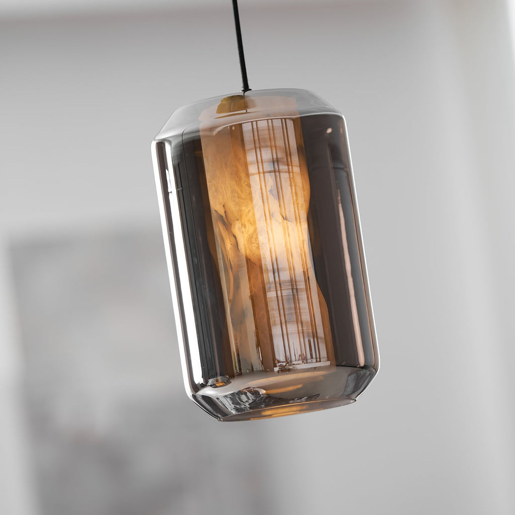 Alabaster Glass Cylinder Pendant Light – product view 81