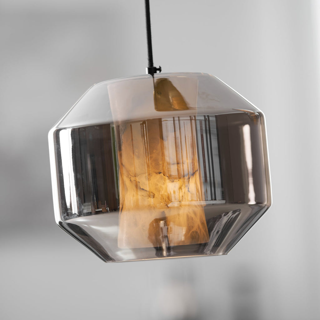 Alabaster Glass Cylinder Pendant Light – product view 82