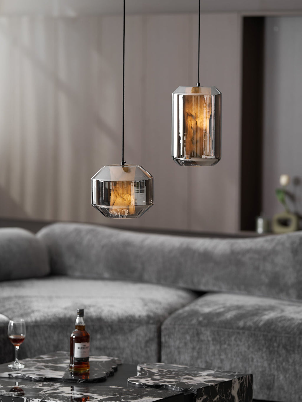 Alabaster Glass Cylinder Pendant Light – product view 84