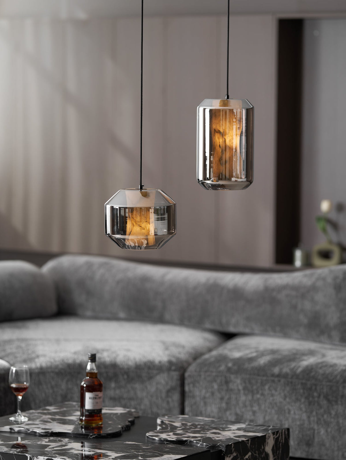 Alabaster Glass Cylinder Pendant Light – product view 84