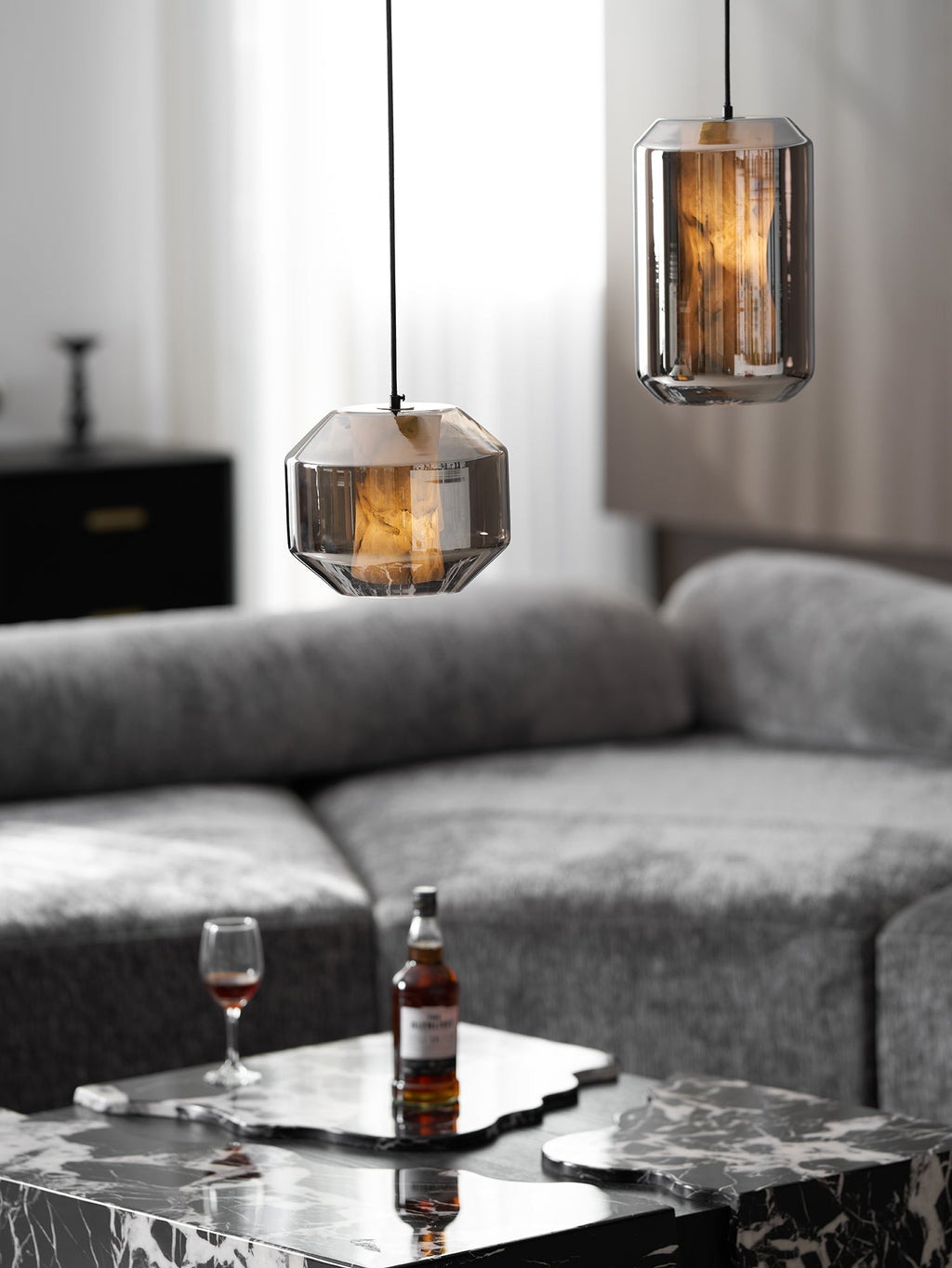 Alabaster Glass Cylinder Pendant Light – product view 86