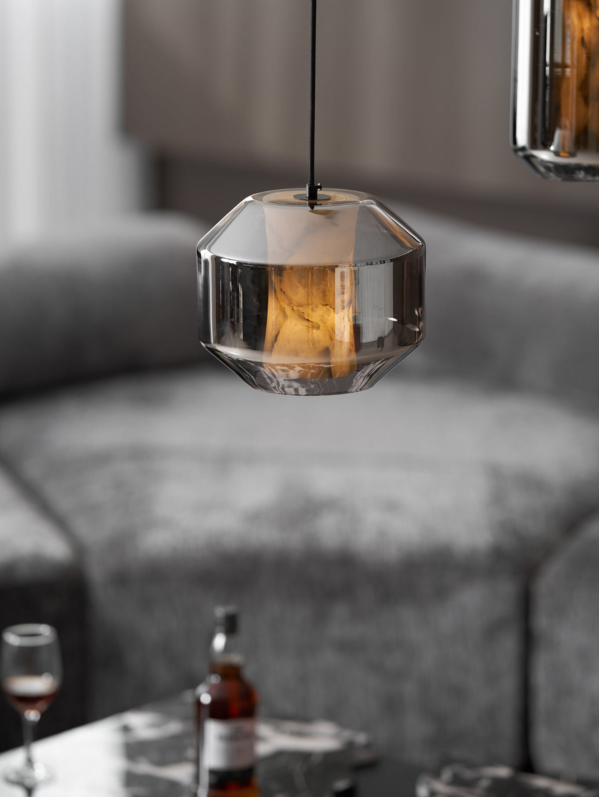 Alabaster Glass Cylinder Pendant Light – product view 88