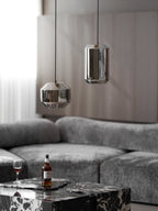 Alabaster Glass Cylinder Pendant Light – product view 90