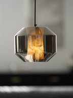 Alabaster Glass Cylinder Pendant Light – product view 92