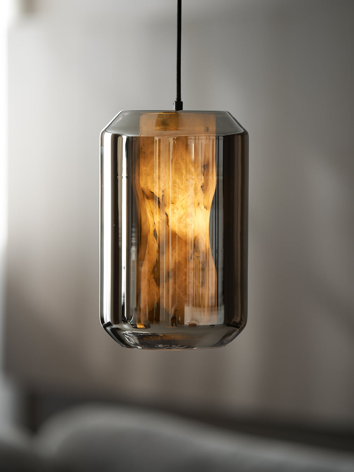 Alabaster Glass Cylinder Pendant Light – product view 93