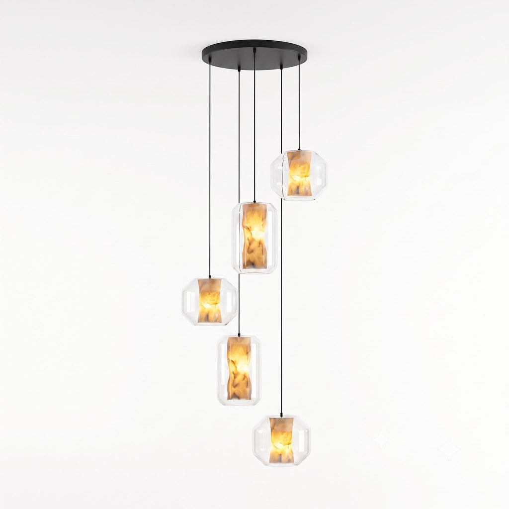 Alabaster Glass Cylinder Pendant Light – product view 94