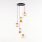 Alabaster Glass Cylinder Pendant Light – product view 94