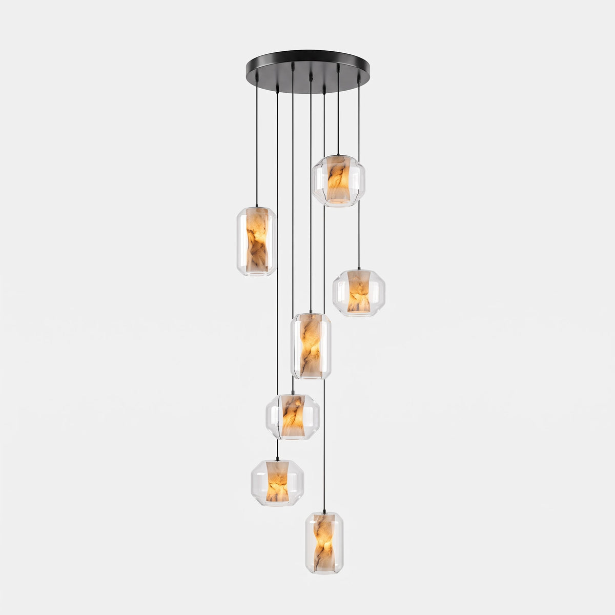 Alabaster Glass Cylinder Pendant Light – product view 96