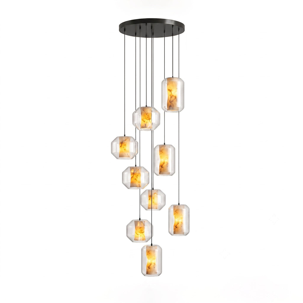 Alabaster Glass Cylinder Pendant Light – product view 98