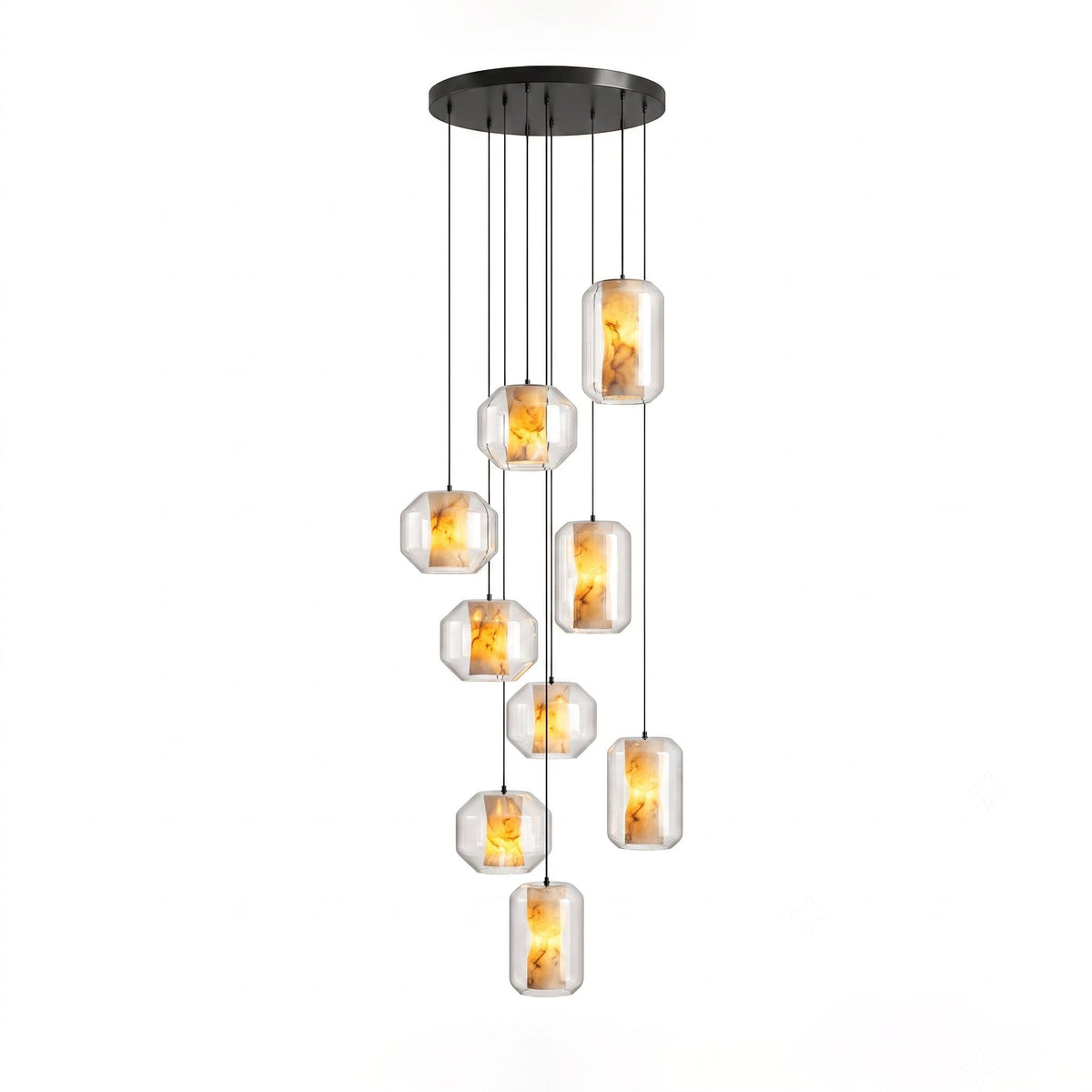 Alabaster Glass Cylinder Pendant Light – product view 98