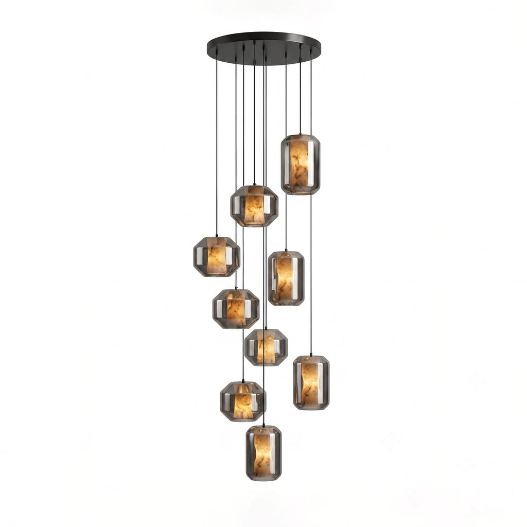 Alabaster Glass Cylinder Pendant Light – product view 99