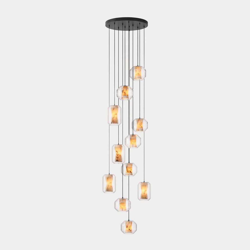 Alabaster Glass Cylinder Pendant Light – product view 100
