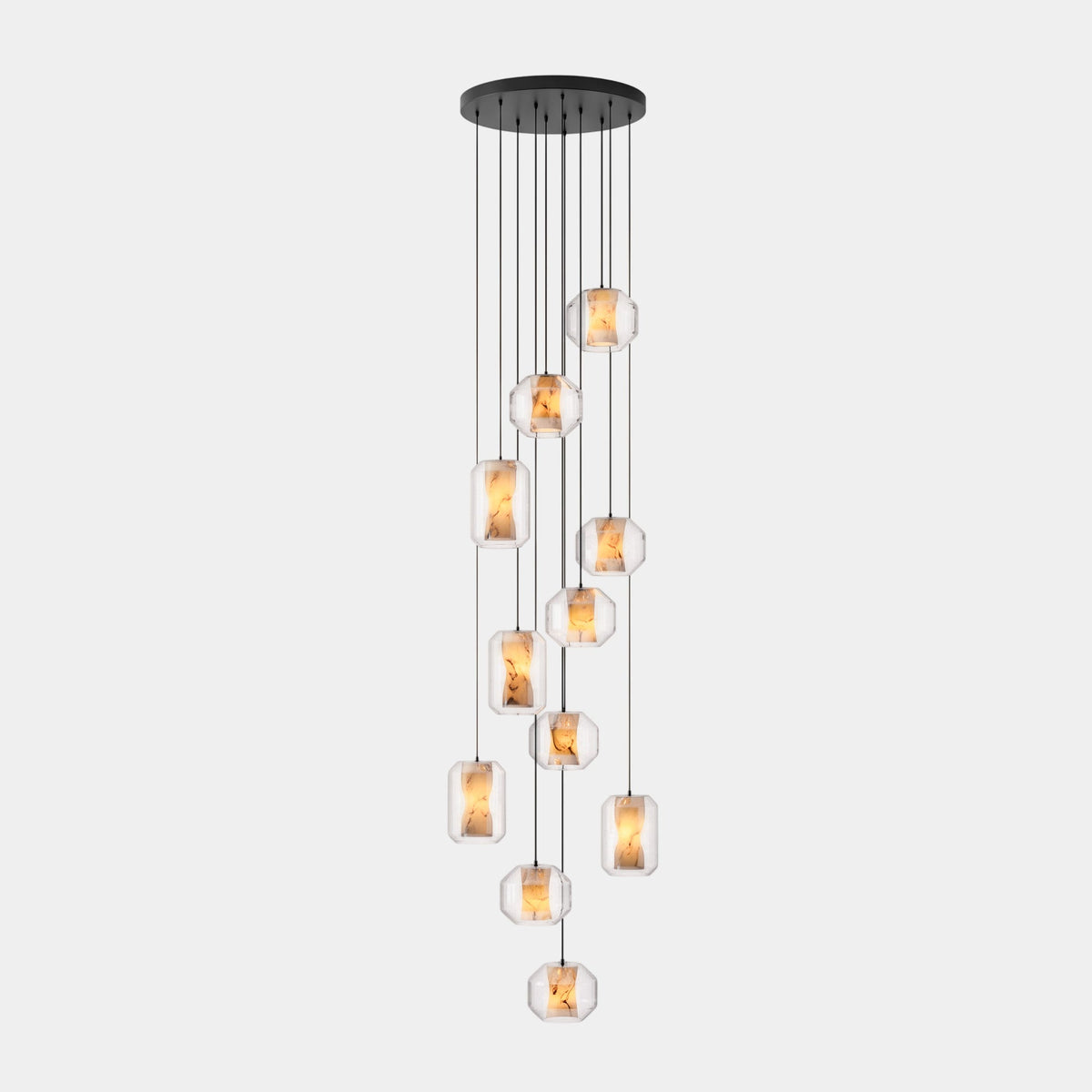 Alabaster Glass Cylinder Pendant Light – product view 100