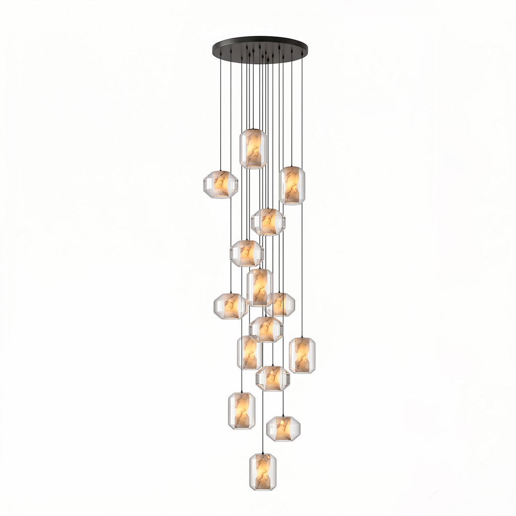 Alabaster Glass Cylinder Pendant Light – product view 102