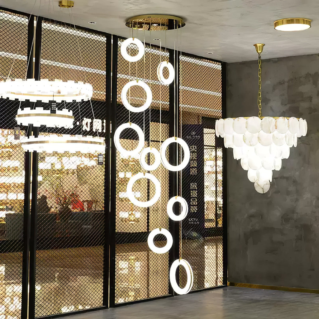 Alabaster Ring Pendant Light – product view 4