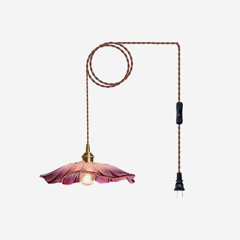 Flower Glass Plug In Pendant Lamp — product view 1