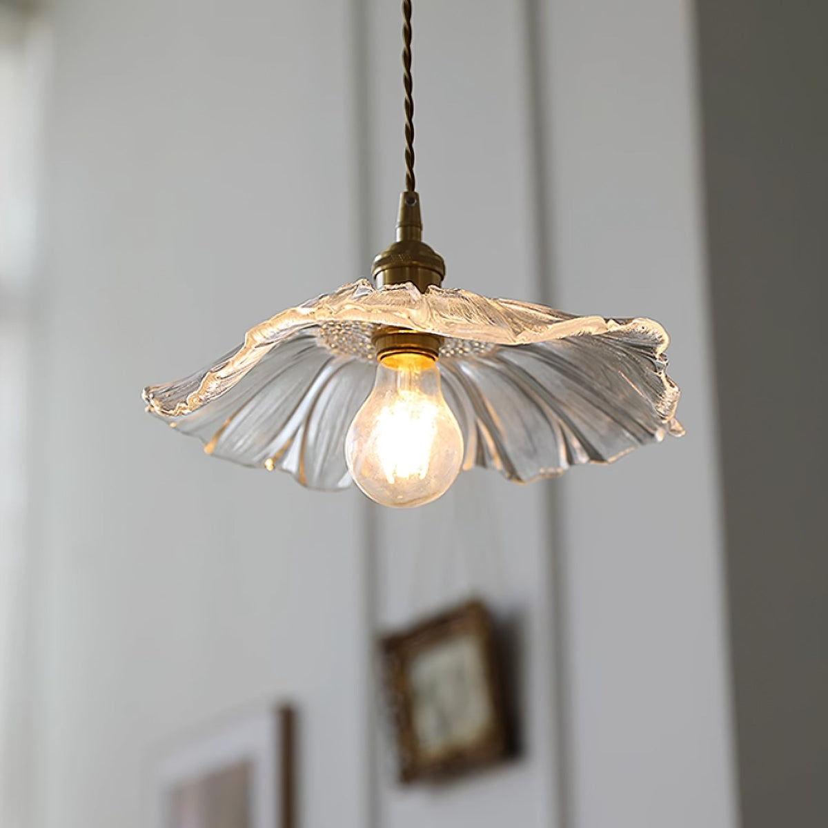 Flower Glass Plug In Pendant Lamp — product view 3