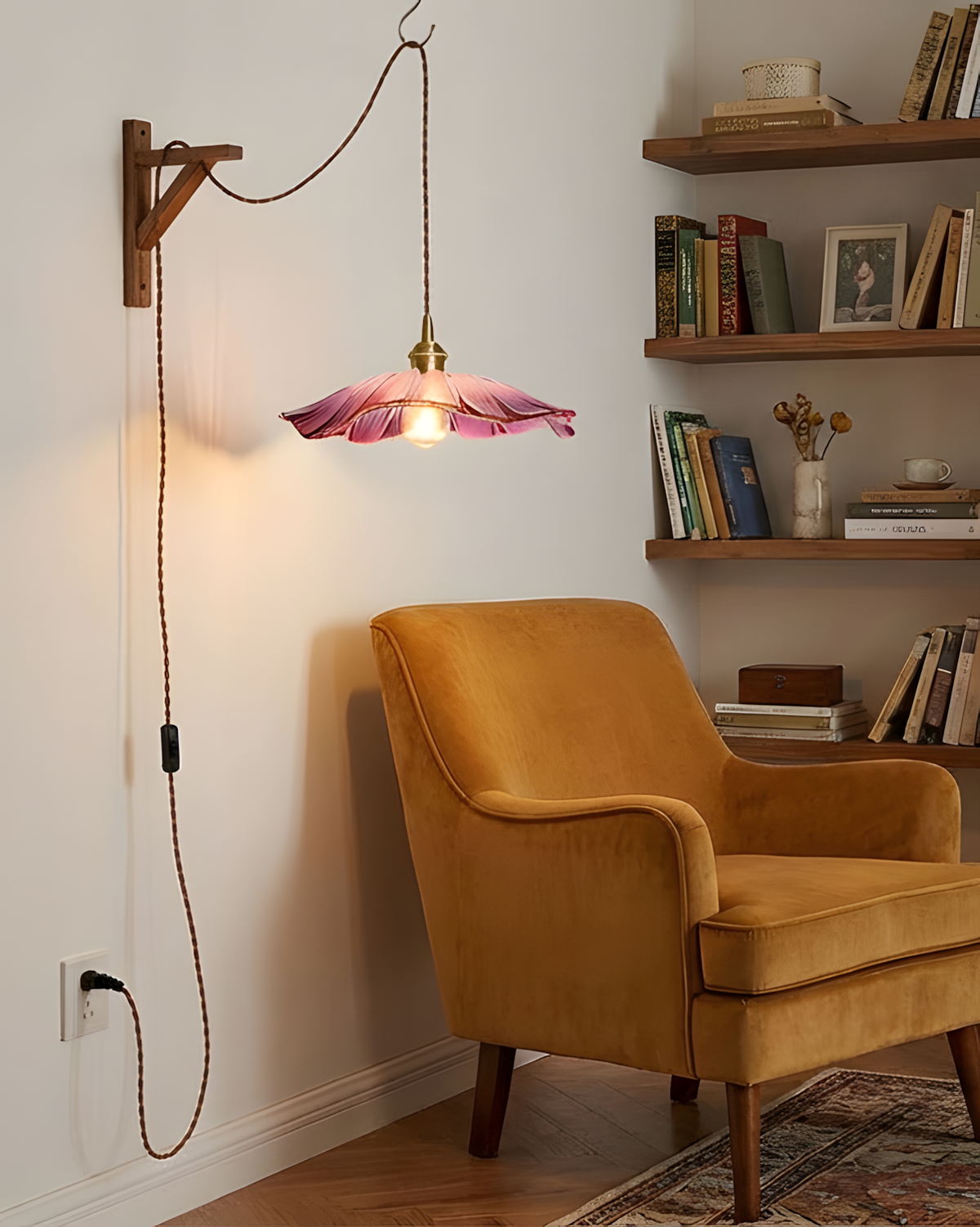 Flower Glass Plug In Pendant Lamp — product view 7