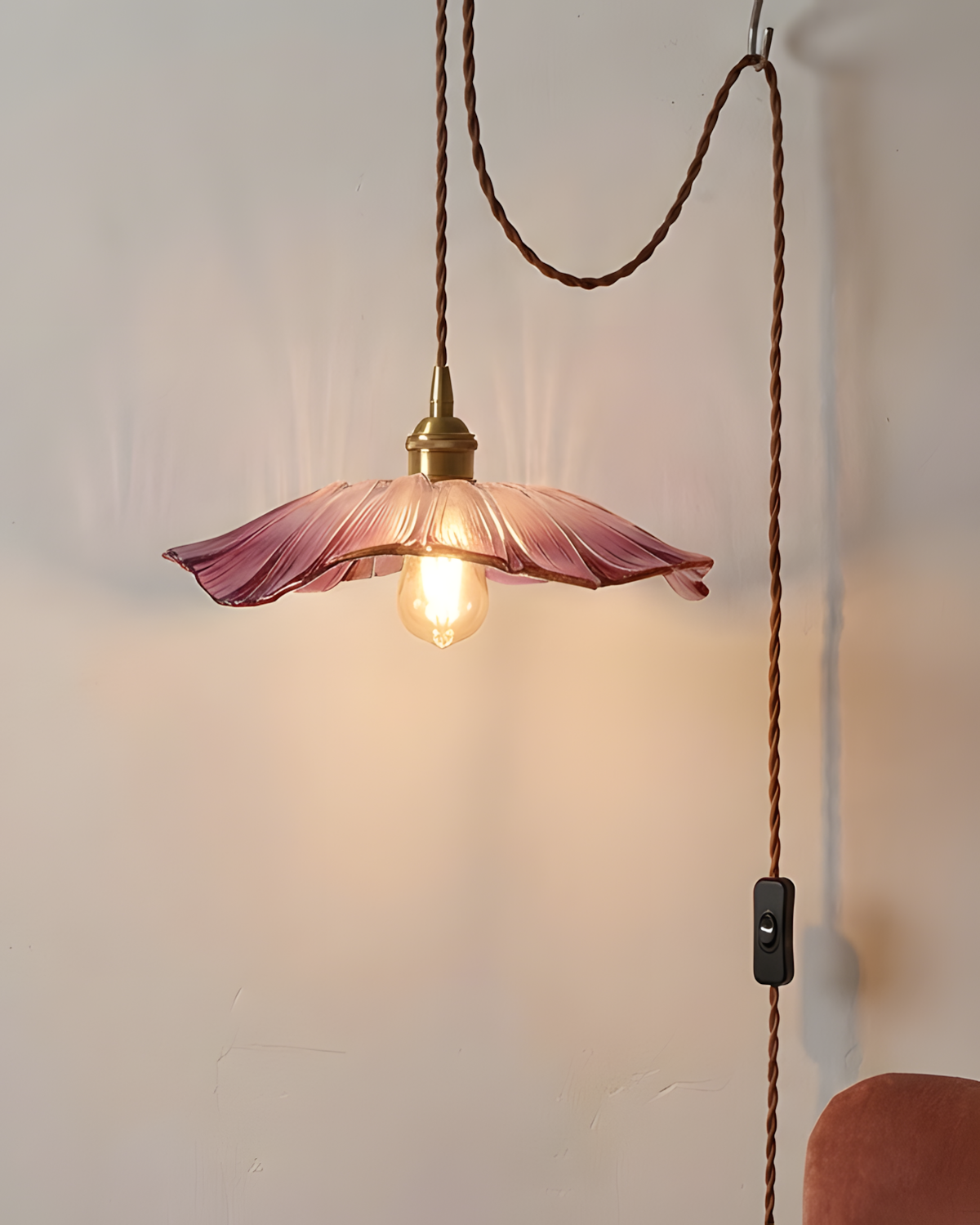 Flower Glass Plug In Pendant Lamp — product view 8