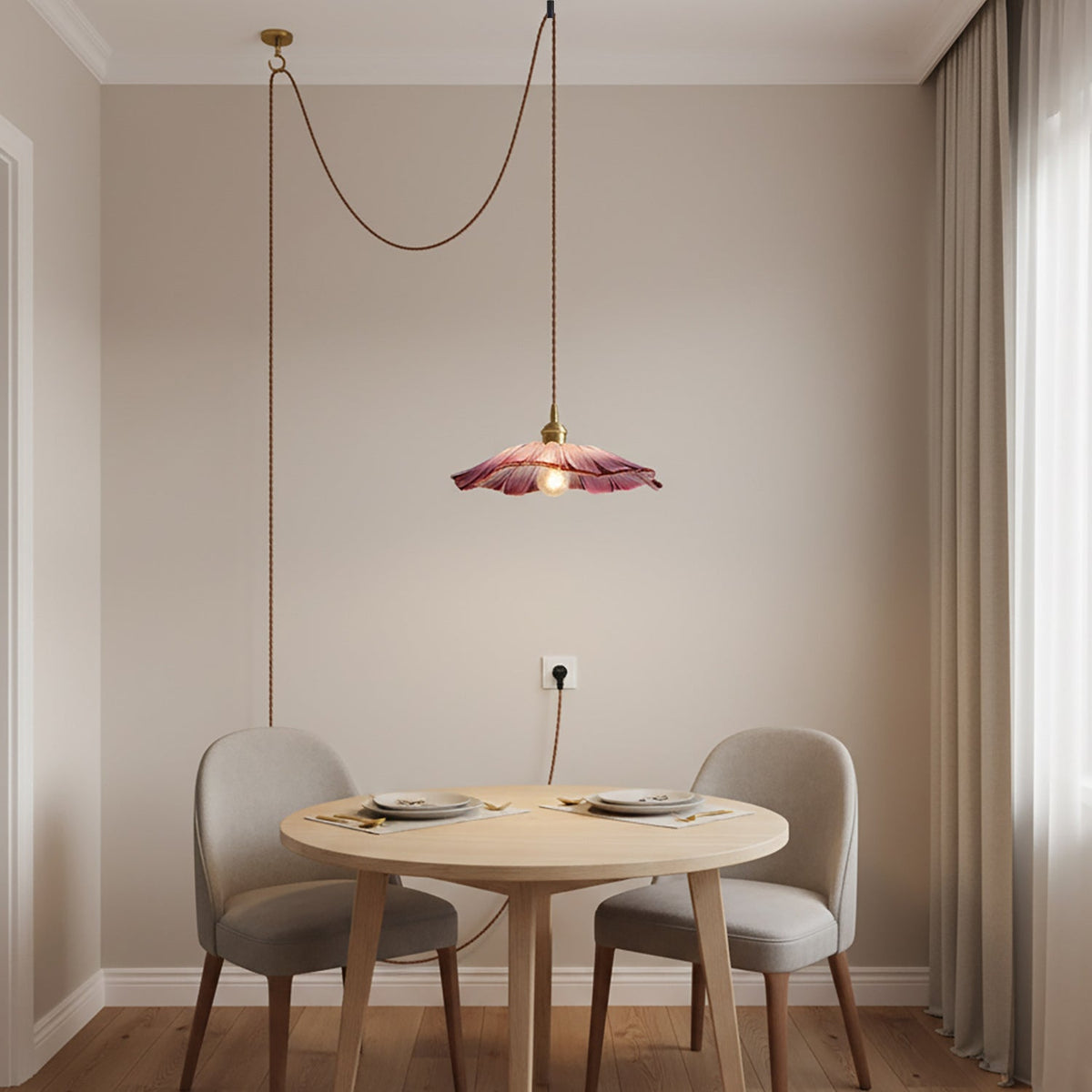 Flower Glass Plug In Pendant Lamp — product view 10