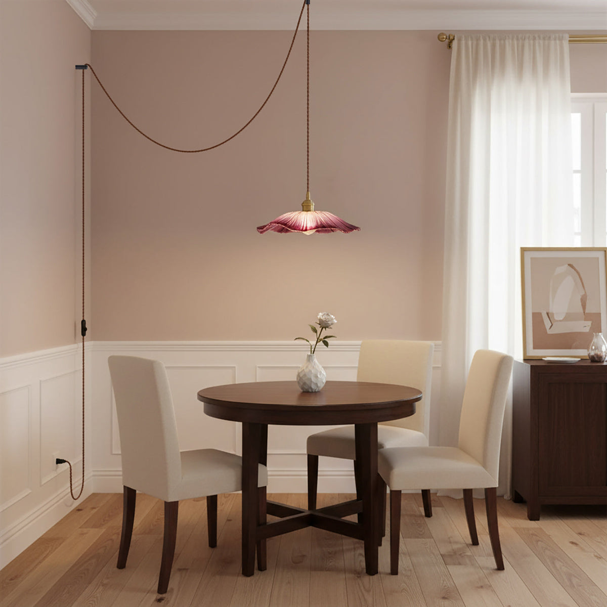 Flower Glass Plug In Pendant Lamp — product view 11