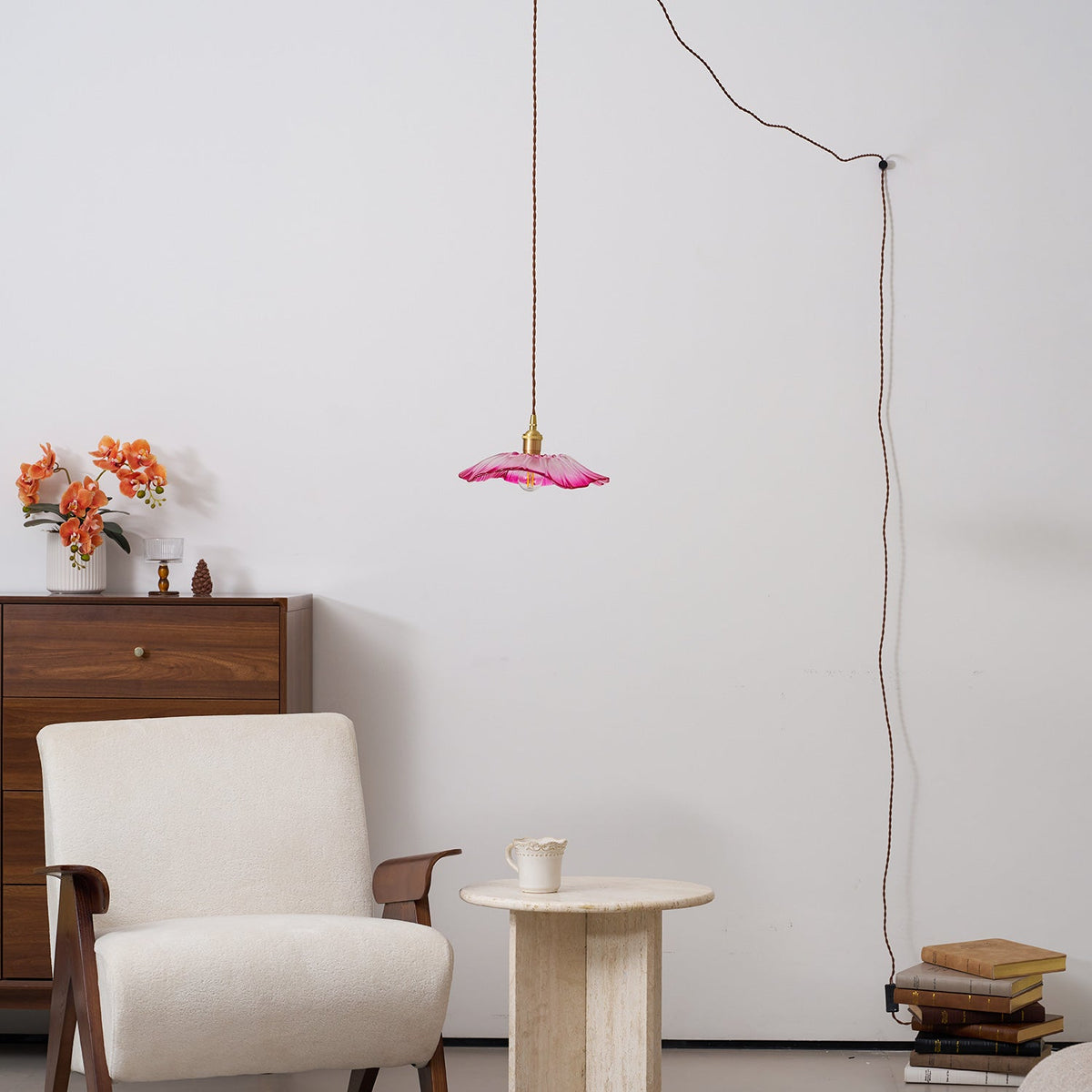 Flower Glass Plug In Pendant Lamp — product view 43