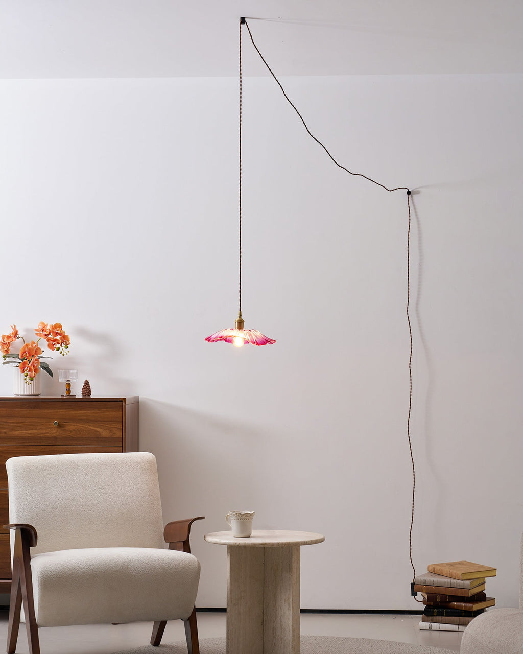 Flower Glass Plug In Pendant Lamp — product view 45