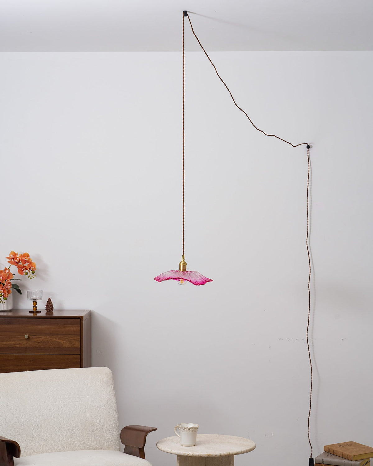 Flower Glass Plug In Pendant Lamp — product view 48