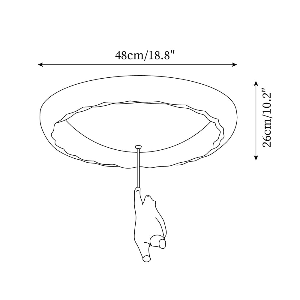 Kami Little Bear Glass Ceiling Light — product view 7