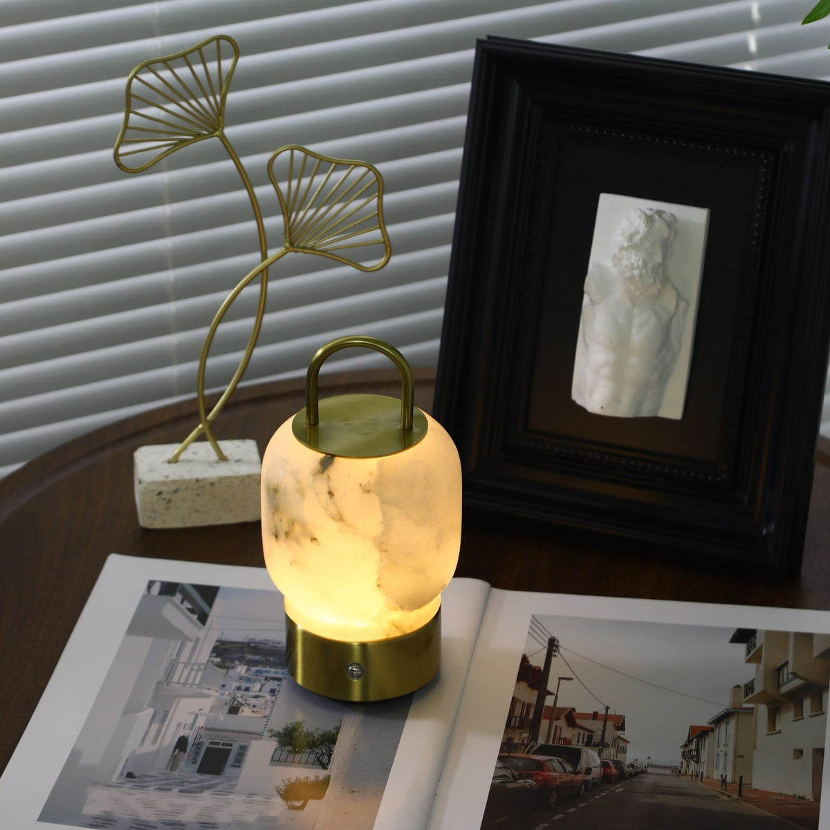 Alabaster Portable Rechargeable Table Lamp – product view 5