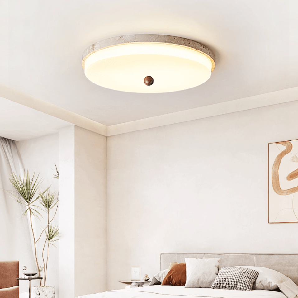 Aeon Travertine Orb Ceiling Light — product view 2