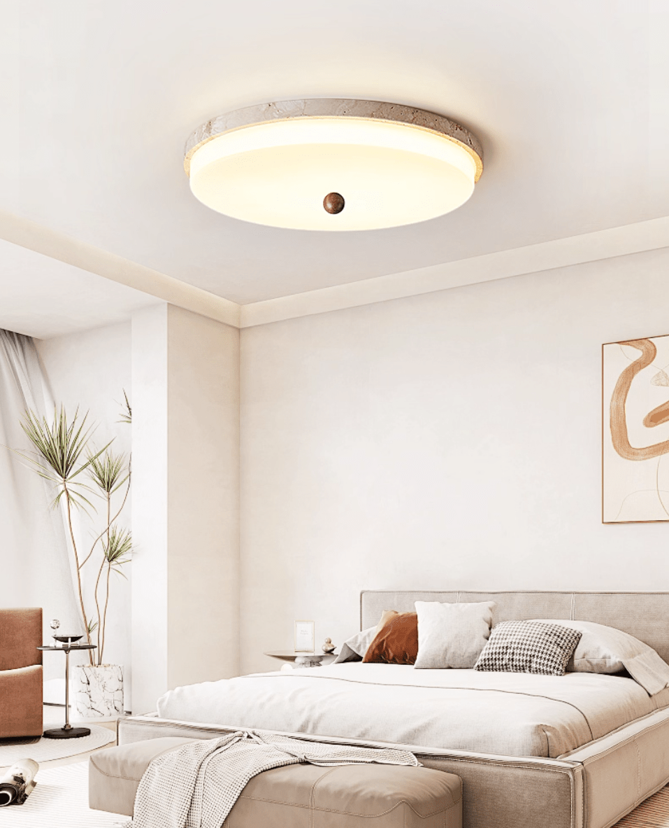 Aeon Travertine Orb Ceiling Light — product view 4