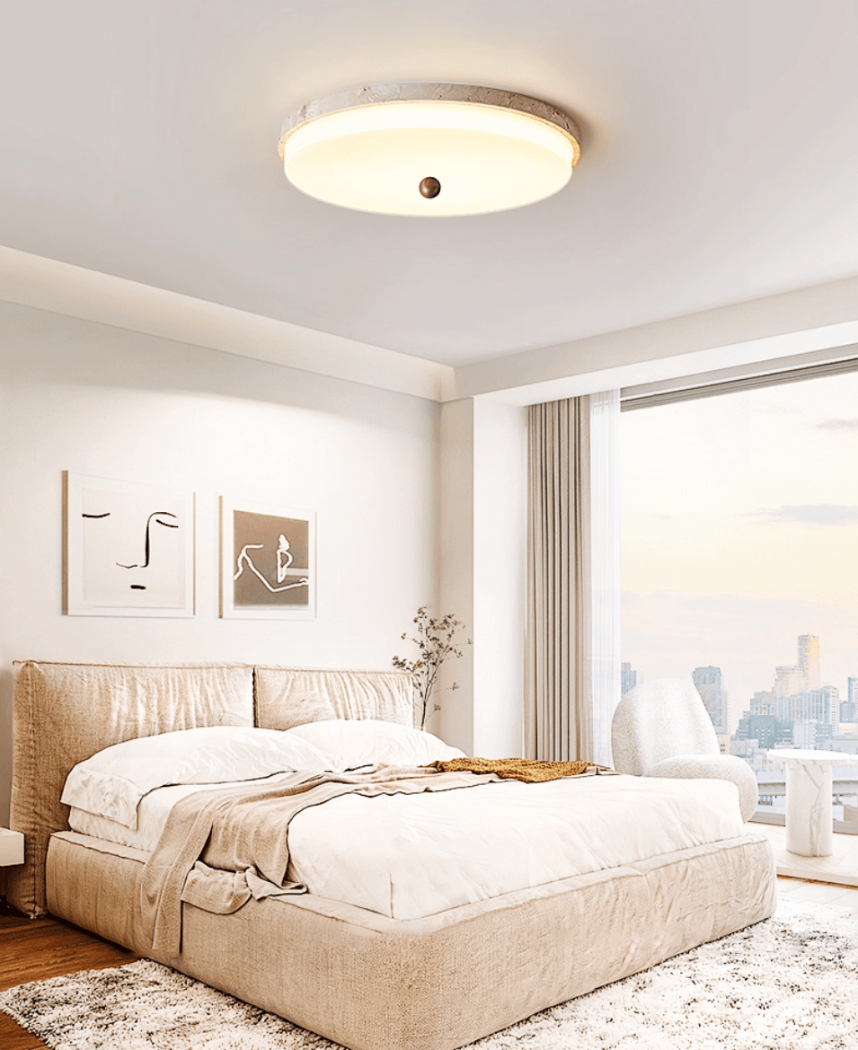 Aeon Travertine Orb Ceiling Light — product view 6