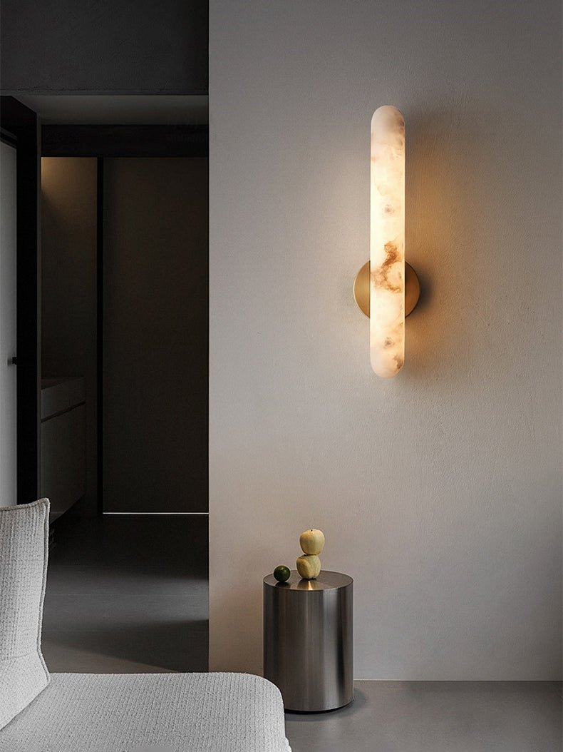 Alabaster Rod Sconce – product view 3