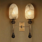 Alabaster Obelisk Double Alabaster Sconce – product view 2