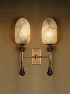 Alabaster Obelisk Double Alabaster Sconce – product view 4