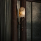 Alabaster Obelisk Double Alabaster Sconce – product view 9