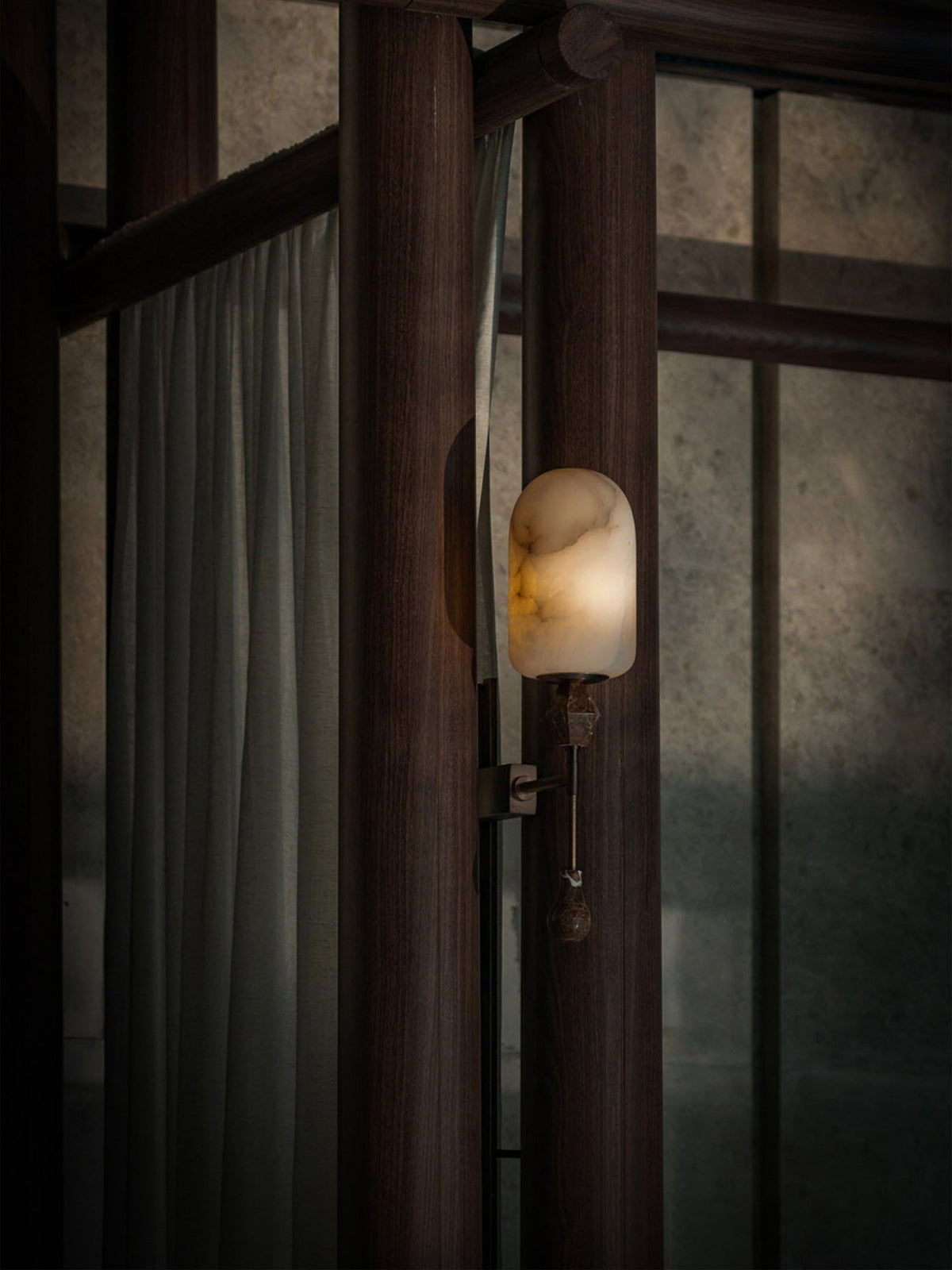 Alabaster Obelisk Double Alabaster Sconce – product view 19